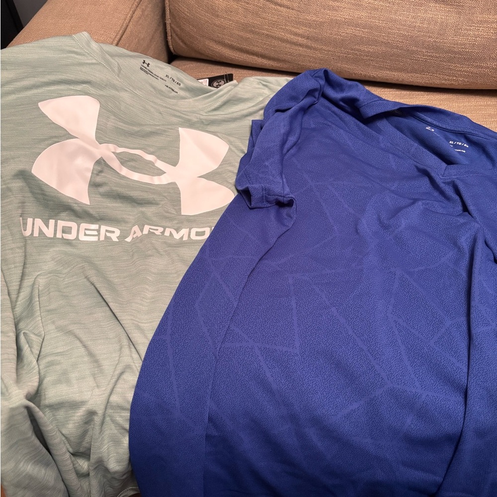 Under Armour women’s Green and Blue T-Shirts XL NWT